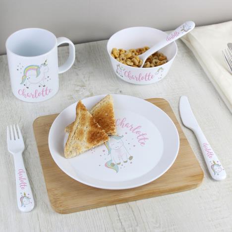 Personalised Baby Unicorn Plastic Plate Extra Image 3